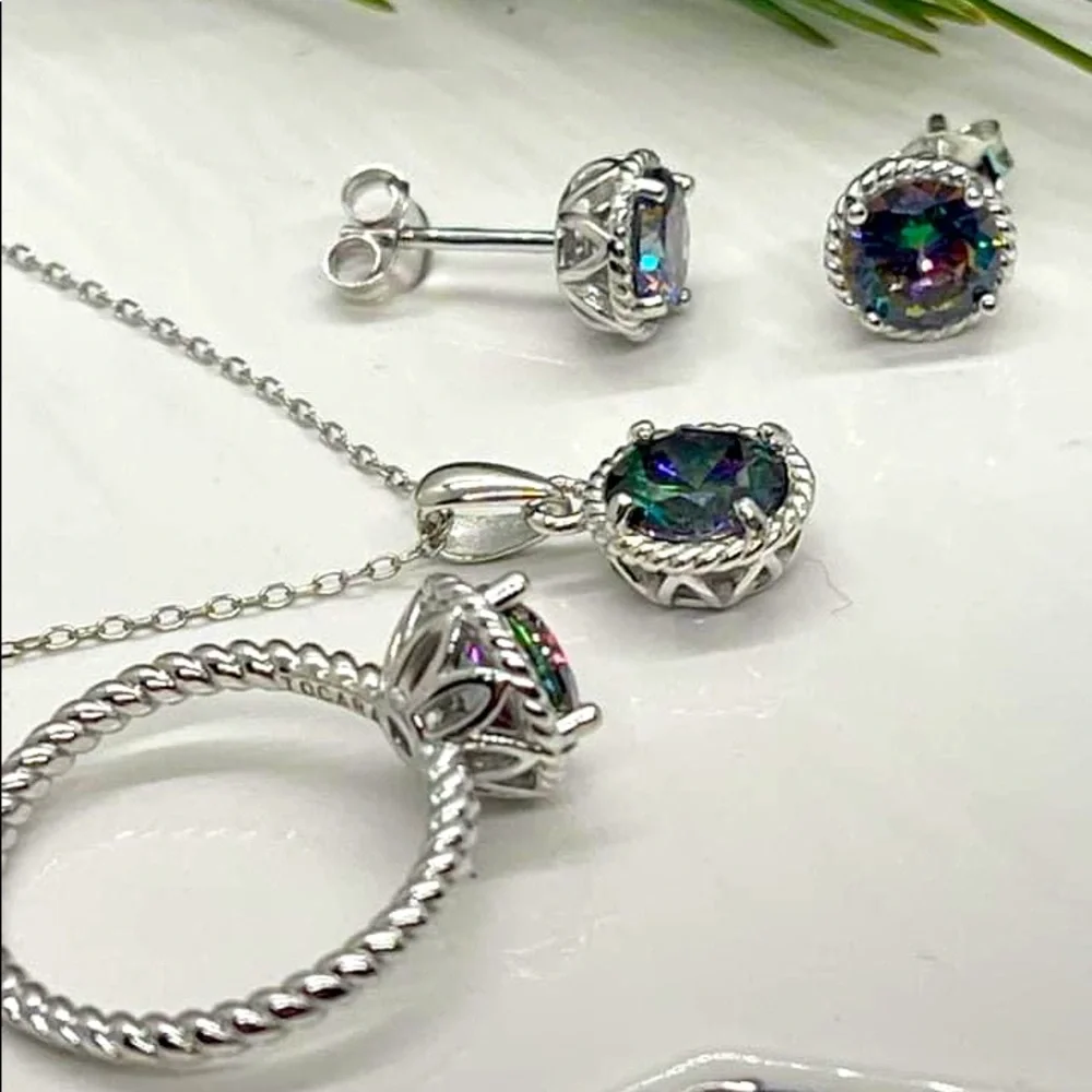 NEW sterling silver and multicolored DiAmi® SET - Picture 3 of 3